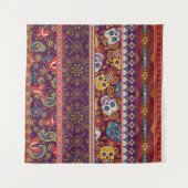 Mexican style traditional fabric patchwork abstrac wandkleed (Voorkant (horizontaal))