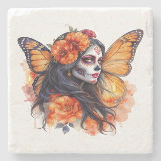 Mexican Sugar Skull Calavera Catrina Stone Onderze Stenen Onderzetter