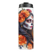 Mexican Sugar Skull La Calavera Catrina Tumbler Thermosbeker (Voorkant)
