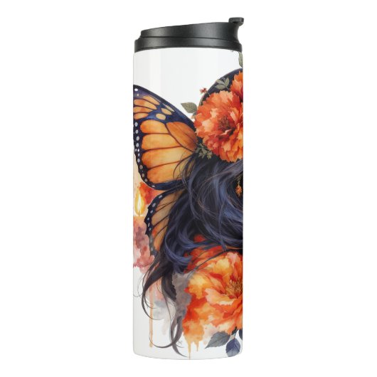 Mexican Sugar Skull La Calavera Catrina Tumbler Thermosbeker (Gedraaid links)