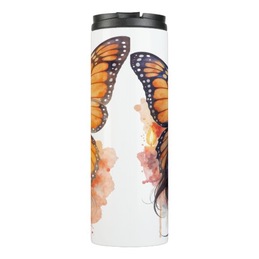 Mexican Sugar Skull La Calavera Catrina Tumbler Thermosbeker (Achterkant)