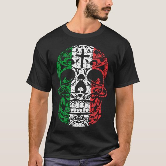 Mexican Sugar Skull Pride Calavera Day Dead Cinco  T-shirt (Voorkant)