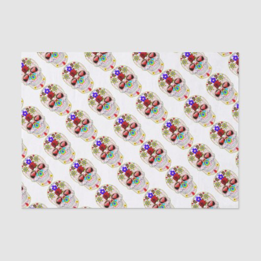 MEXICAN SUIKER SKULL TISSUEPAPIER (Voorkant)