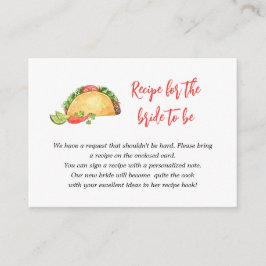 Mexican Taco Breng een recept aanvraag Vrijgezelle Informatiekaartje