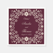 Mexican Talavera Deep Red Wedding  Servet (Voorkant)