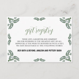 Mexican Talavera Green Floral Minimalist Wedding Informatiekaartje