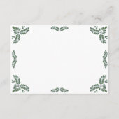 Mexican Talavera Green Floral Minimalist Wedding Informatiekaartje (Achterkant)