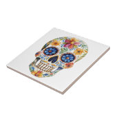 Mexican Talavera Hacienda Style Sugar Skull Tegel Tegeltje (Zijkant)
