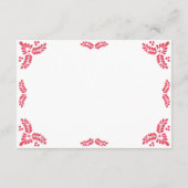 Mexican Talavera Orange Floral Minimalist Wedding Informatiekaartje (Achterkant)