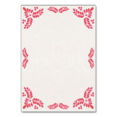 Mexican Talavera Orange Floral Minimalist Wedding Kaart (Achterkant)