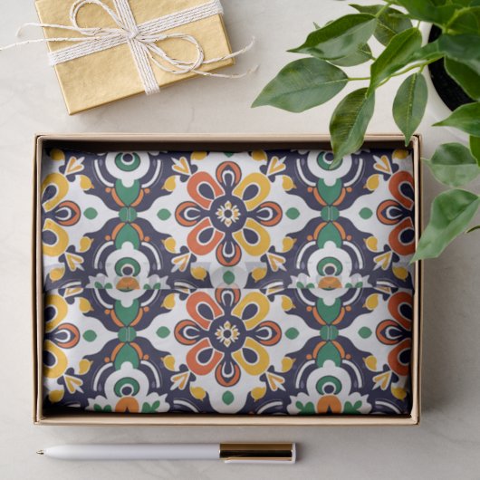 Mexican Talavera Pattern Tissuepapier (Geschenk)