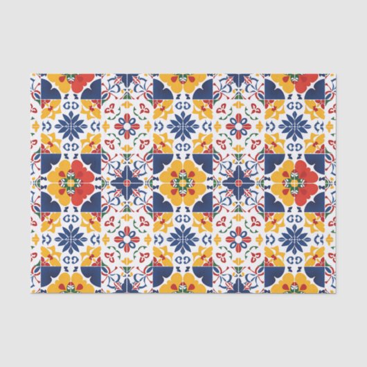 Mexican Talavera Pattern Tissuepapier (Voorkant)