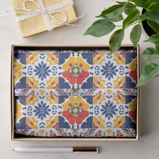 Mexican Talavera Pattern Tissuepapier (Geschenk)