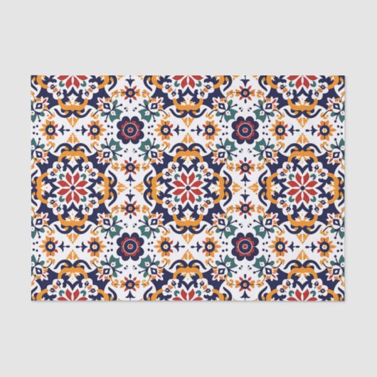 Mexican Talavera Pattern Tissuepapier (Voorkant)