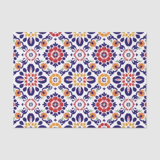 Mexican Talavera Pattern Tissuepapier (Voorkant)