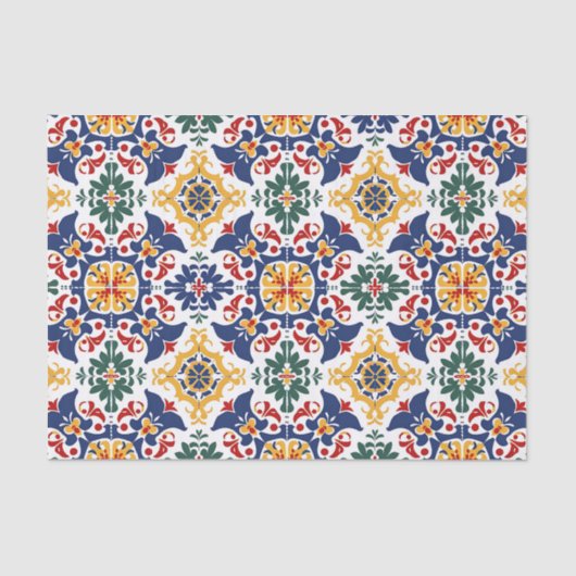 Mexican Talavera Pattern Tissuepapier (Voorkant)