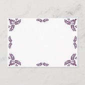 Mexican Talavera Purple Floral Minimalist Wedding Informatiekaartje (Achterkant)