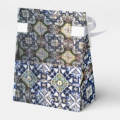 Mexican Talavera tegel ontwerp gunst box Bedankdoosjes (Achterkant)
