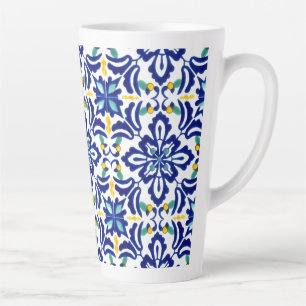 Mexican Talavera Terracotta Tegel Design No. 10 Latte Mok