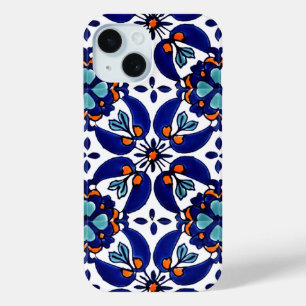 Mexican Talavera Terracotta Tegel Design No. 1 iPhone 15 Case