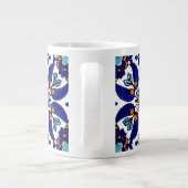 Mexican Talavera Terracotta Tegel Design No. 1 Grote Koffiekop (Achterkant)