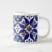 Mexican Talavera Terracotta Tegel Design No. 1 Grote Koffiekop (Rechts)