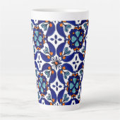 Mexican Talavera Terracotta Tegel Design No. 1 Latte Mok (Voorkant)