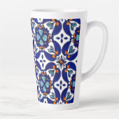 Mexican Talavera Terracotta Tegel Design No. 1 Latte Mok (Rechts)