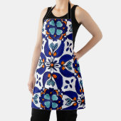 Mexican Talavera Terracotta Tegel Design No. 1 Schort (Insitu)