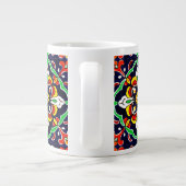 Mexican Talavera Terracotta Tegel Design No. 2 Grote Koffiekop (Achterkant)