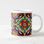 Mexican Talavera Terracotta Tegel Design No. 5 Grote Koffiekop (Rechts)