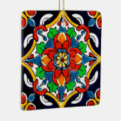 Mexican Talavera Terracotta Tegel Design No. 5 Keramisch Ornament (Rechts)
