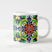 Mexican Talavera Terracotta Tegel Design No. 7 Grote Koffiekop (Rechts)