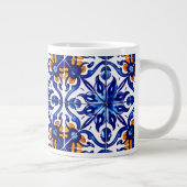 Mexican Talavera Terracotta Tegel Design No. 8 Grote Koffiekop (Rechts)