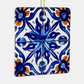 Mexican Talavera Terracotta Tegel Design No. 8 Keramisch Ornament (Rechts)