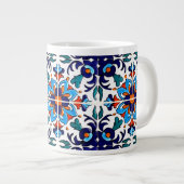 Mexican Talavera Terracotta Tegel Design No. 9 Grote Koffiekop (Voorkant rechts)