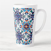 Mexican Talavera Terracotta Tegel Design No. 9 Latte Mok (Rechts)