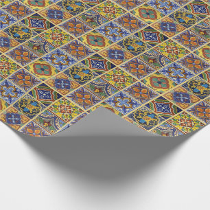 Mexican Talavera Tiles Cadeaupapier