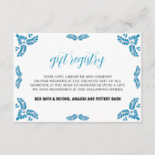 Mexican Talavera Turquoise Minimalist Wedding Informatiekaartje (Voorkant)