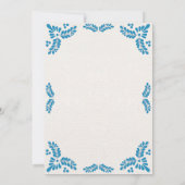 Mexican Talavera Turquoise Minimalist Wedding Kaart (Achterkant)