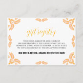 Mexican Talavera Yellow Floral Minimalist Wedding Informatiekaartje (Voorkant)