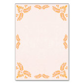 Mexican Talavera Yellow Floral Minimalist Wedding Kaart (Achterkant)