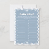 Mexican Theme Baby Naam suggesties spel kaart (Voorkant)