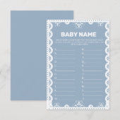 Mexican Theme Baby Naam suggesties spel kaart (Voorkant / Achterkant)