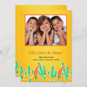 Mexican Theme Foto Uitnodiging (Voorkant / Achterkant)