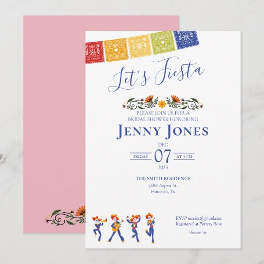 Mexican ThreadVrijgezellenfeest nodigt uit Kaart (Voorkant / Achterkant)