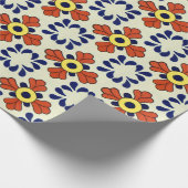 Mexican Tile Blue Mosaic Cadeaupapier (Hoek)