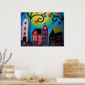 MEXICAN TOWN PAINTING POSTER (Keuken)