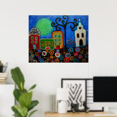 MEXICAN TOWN-POSTERS POSTER (Thuiskantoor)