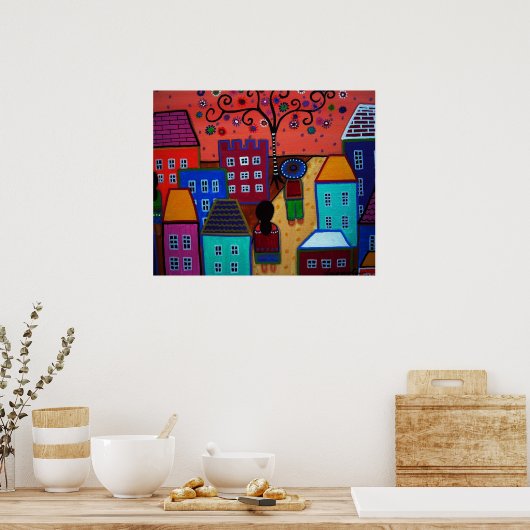 MEXICAN TOWN-POSTERS POSTER (Keuken)